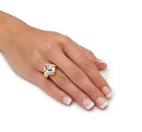 2.05 TCW Marquise-Cut Simulated Purple Amethyst Cocktail Ring Gold-Plated