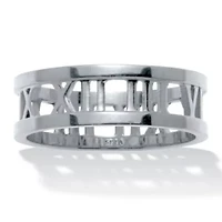 Roman Numeral Stainless Steel Ring