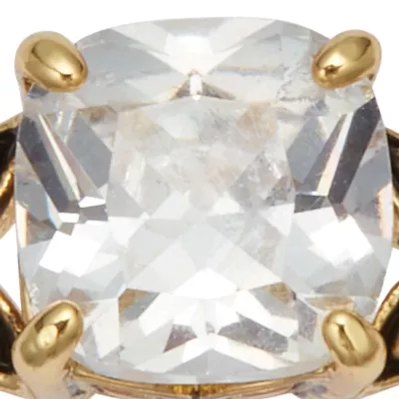 Cushion Cut Birthstone Ring Gold-plated Sterling Silver