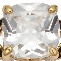 Cushion Cut Birthstone Ring Gold-plated Sterling Silver
