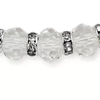 Birthstone Silvertone Necklace & Earrings Set