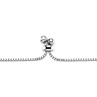 .92 Cttw.Platinum-Plated Birthstone and CZ Adjustable Bolo Bracelet 9"