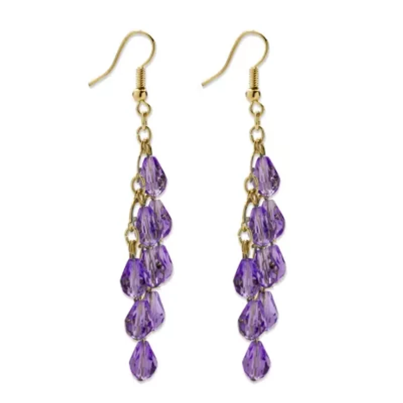 Birthstone Chandelier Earrings Goldtone