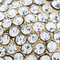 Crystal Heart Charm Birthstone Necklace Goldtone