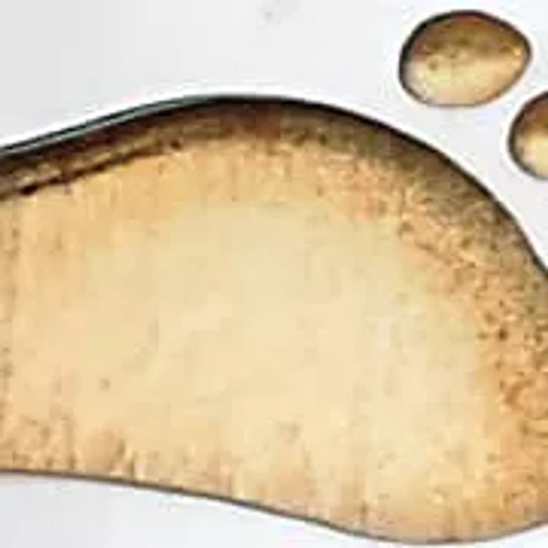 "Footprints in the Sand" Two-Tone Ring in Stainless Steel