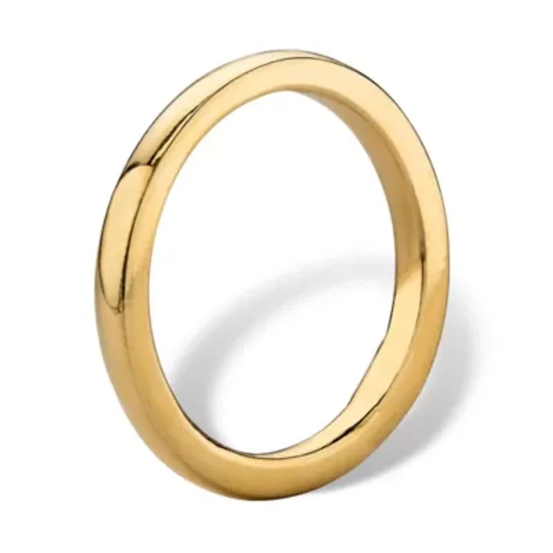 18k Gold-Plated .925 Sterling Silver Polished Wedding Ring Band (2mm)