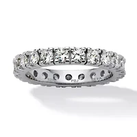 2 TCW Round Cubic Zirconia Eternity Band .925 Sterling Silver