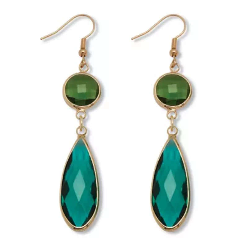 Crystal Goldtone Drop Earrings