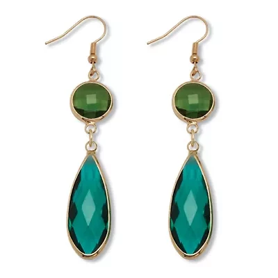 Crystal Goldtone Drop Earrings