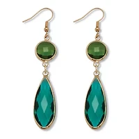 Crystal Goldtone Drop Earrings