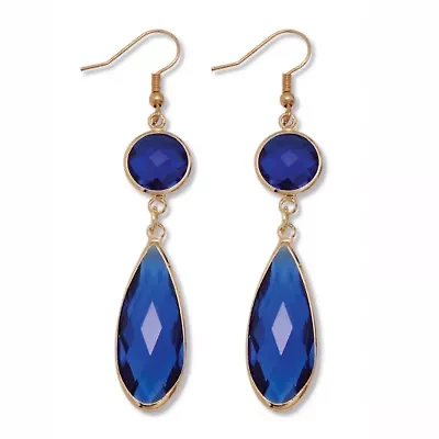 Crystal Goldtone Drop Earrings