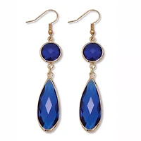 Crystal Goldtone Drop Earrings