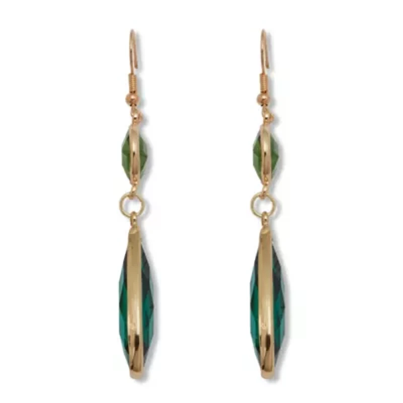 Crystal Goldtone Drop Earrings