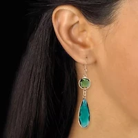 Crystal Goldtone Drop Earrings