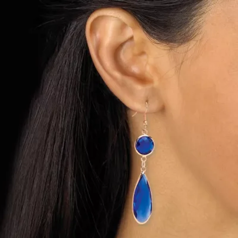 Crystal Goldtone Drop Earrings