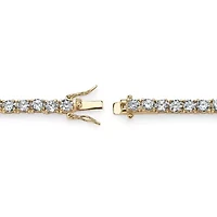 10.75 TCW Round Cubic Zirconia Platinum-Plated Tennis Bracelet 7.5"