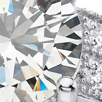 4.40 TCW Round Cubic Zirconia Platinum-plated Silver Bridal Engagement Ring