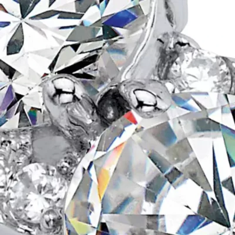 2.74 Cttw. .925 Sterling Silver Round Cubic Zirconia 2-Stone Bypass Ring