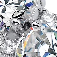 2.74 Cttw. .925 Sterling Silver Round Cubic Zirconia 2-Stone Bypass Ring