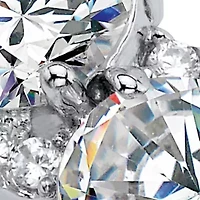 2.74 Cttw. .925 Sterling Silver Round Cubic Zirconia 2-Stone Bypass Ring