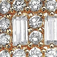 4.80 TCW Emerald-Cut Cubic Zirconia Yellow Gold-Plated Eternity Ring