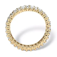 4.80 TCW Emerald-Cut Cubic Zirconia Yellow Gold-Plated Eternity Ring