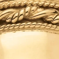 Cigar Band-Style Ring With Rope Detailing 18k Gold-plated Sterling Silver