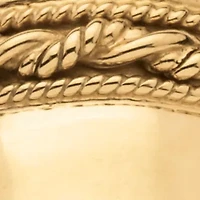Cigar Band-Style Ring With Rope Detailing 18k Gold-plated Sterling Silver