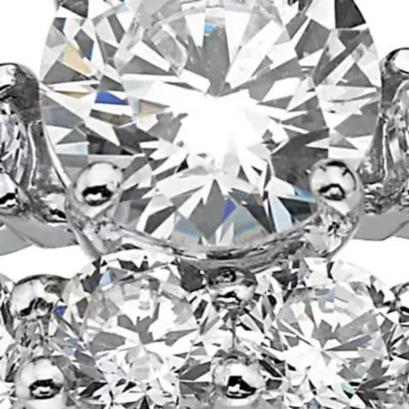 2.50 TCW Cubic Zirconia Platinum-plated Sterling Silver Wedding Band Set