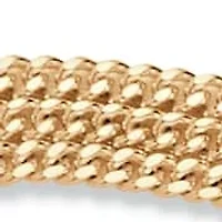 14k Yellow Gold-plated Sterling Silver Open Heart Station Ankle Bracelet 10"