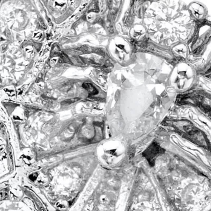 1.07 Cttw. Platinum-Plated Pear-Cut Cubic Zirconia Butterfly Wraparound Ring