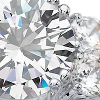 4.18 Cttw 2-Piece Platinum-plated Silver Cubic Zirconia Wedding Ring Set