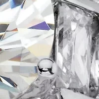 5.56 TCW Multi-Cut Cubic Zirconia Platinum-plated Silver Engagement Ring