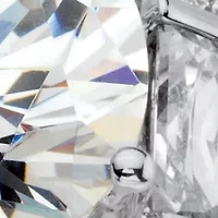 5.56 TCW Multi-Cut Cubic Zirconia Platinum-plated Silver Engagement Ring