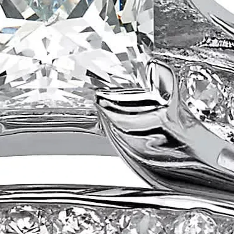 1.88 TCW Princess-Cut CZ Platinum-plated Sterling Silver 2-Piece Bridal Ring Set