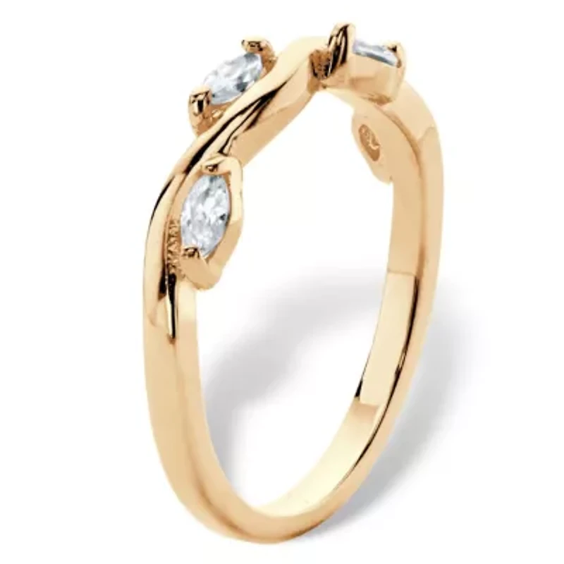.40 Cttw. 18k Gold-Plated Marquise-Cut Cubic Zirconia Vine Ring