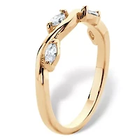 .40 Cttw. 18k Gold-Plated Marquise-Cut Cubic Zirconia Vine Ring