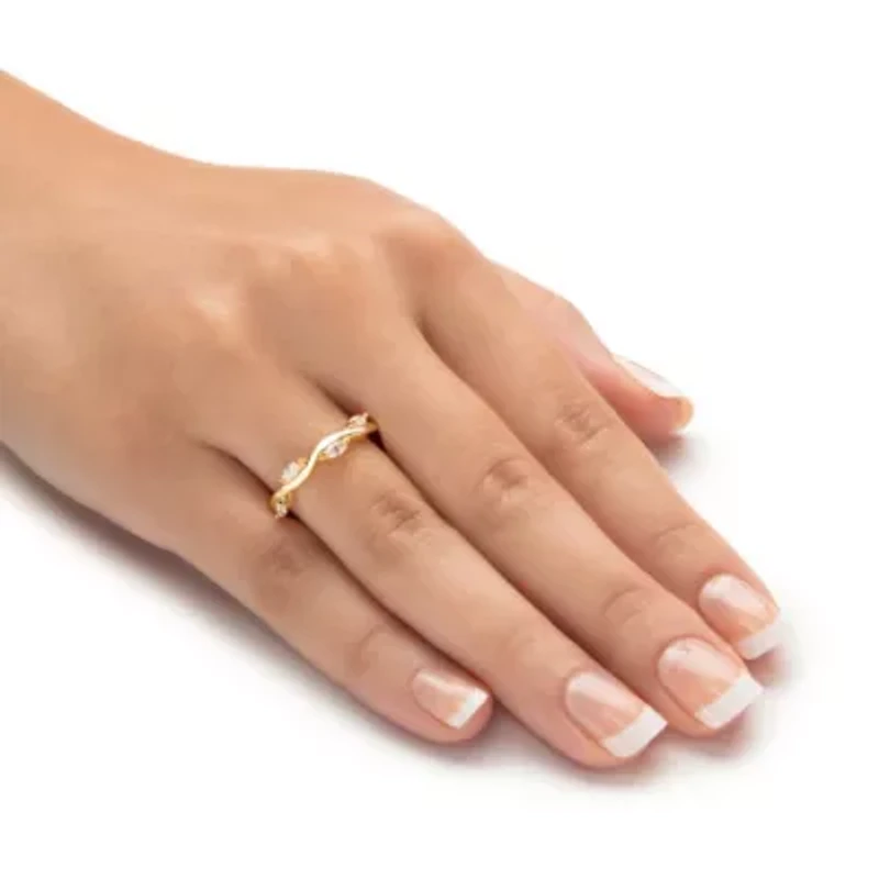 .40 Cttw. 18k Gold-Plated Marquise-Cut Cubic Zirconia Vine Ring