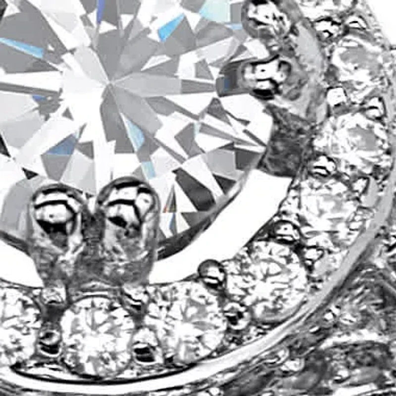 1.67 TCW Round CZ Two-Piece Halo Bridal Set Platinum-plated Sterling Silver