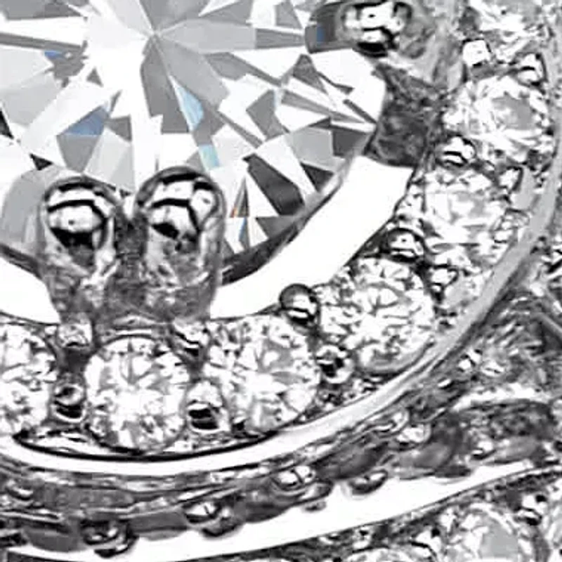 1.67 TCW Round CZ Two-Piece Halo Bridal Set Platinum-plated Sterling Silver