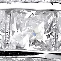 4.17 TCW Princess-Cut CZ Eternity Ring Platinum-plated Sterling Silver