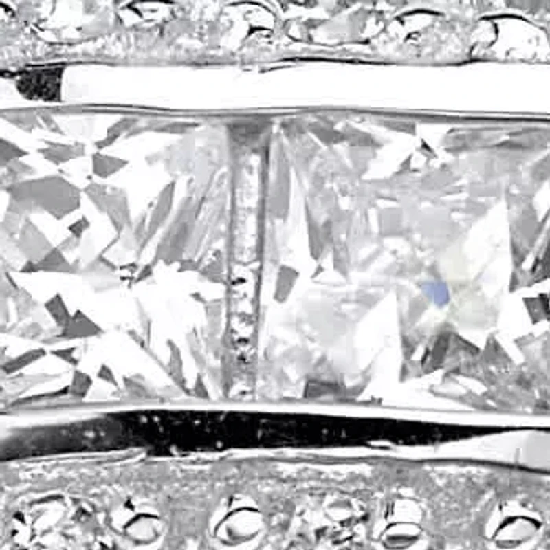 4.17 TCW Princess-Cut CZ Eternity Ring Platinum-plated Sterling Silver