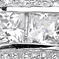 4.17 TCW Princess-Cut CZ Eternity Ring Platinum-plated Sterling Silver