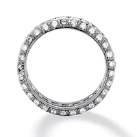 4.17 TCW Princess-Cut CZ Eternity Ring Platinum-plated Sterling Silver