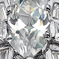 7.87 TCW Marquise-Cut Cubic Zirconia Platinum-Plated Engagement Anniversary Ring