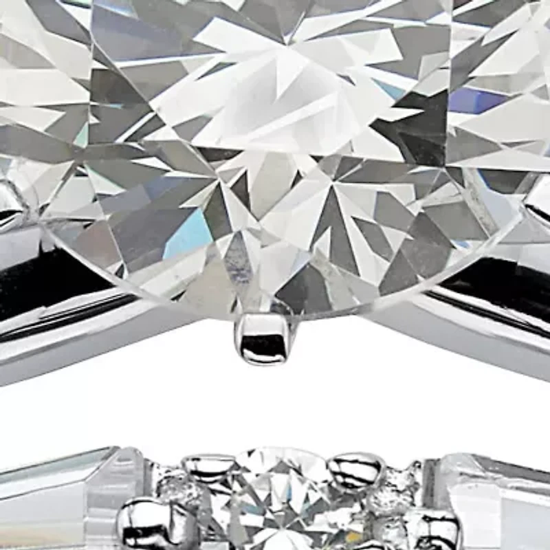 4.48 Cttw. 2-Piece Sterling Silver Round Cubic Zirconia Wedding Ring Set