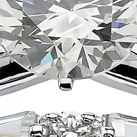 4.48 Cttw. 2-Piece Sterling Silver Round Cubic Zirconia Wedding Ring Set