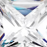 1.12 Cttw. Princess-Cut Cubic Zirconia Platinum-plated Sterling Silver Ring