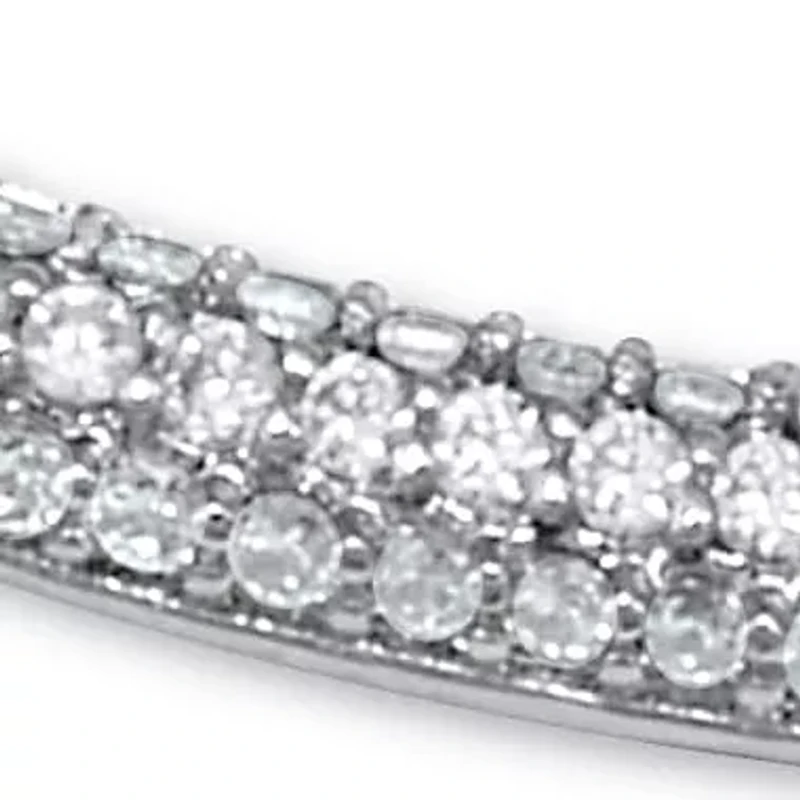 .62 TCW Round Cubic Zirconia Platinum-Plated Bar Necklace 18 to 20-inch