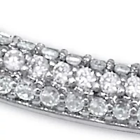 .62 TCW Round Cubic Zirconia Platinum-Plated Bar Necklace 18 to 20-inch